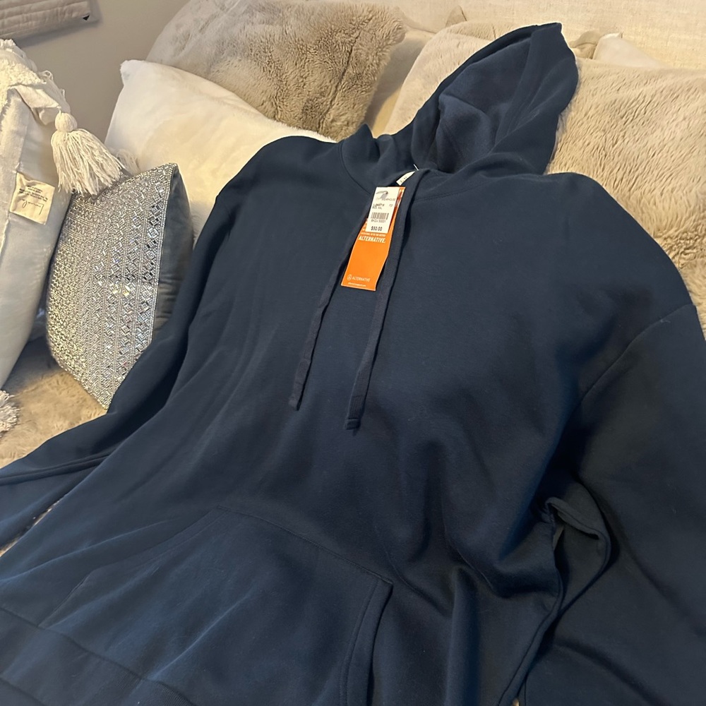 NWT ALTERNATIVE 2XL COTTON HOODIE BLACK SUPER SOFT AND LIGHTWEIGHT